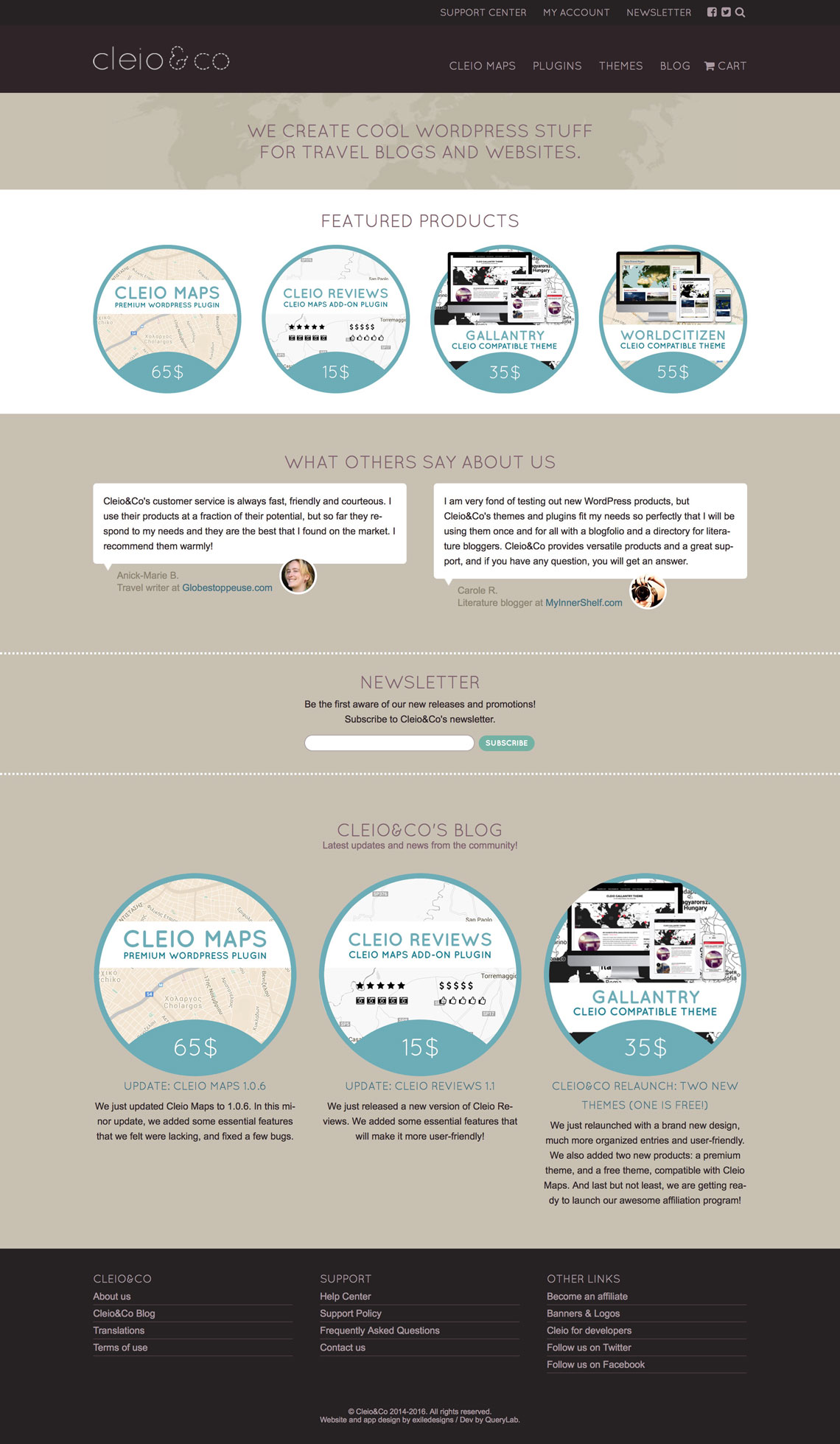 Cleio&co plugins WordPress voyage