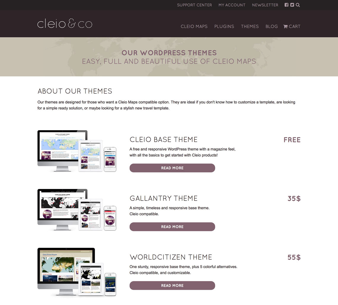 Cleio&co thèmes pour blogs de voyage
